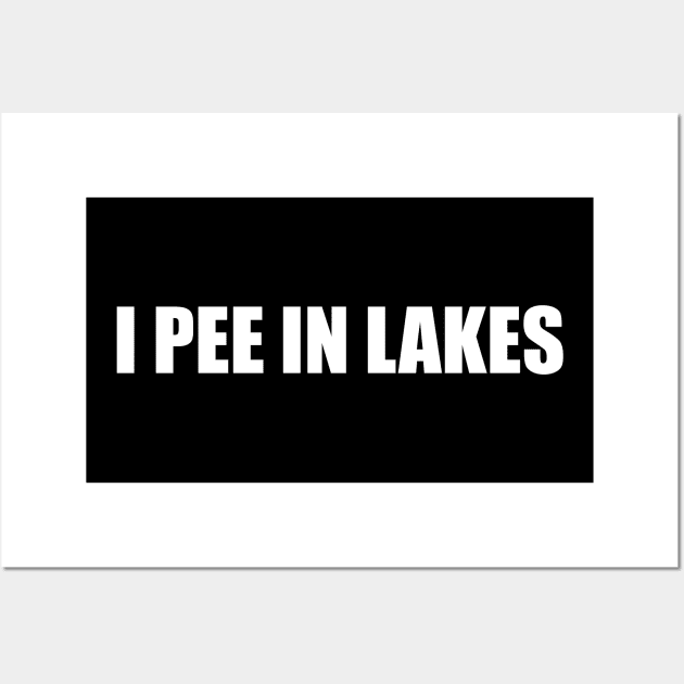 I pee in lakes T-shirt Funny Spring Break Summer Hilarious Tee Shirt Gift For Summer Wall Art by ILOVEY2K